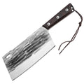 Little Cook Hand Forged Cleaver Knife 4Cr13 Steel Blade with No-slip Wooden Handle Super Sharp Edge for Cooking Cutting Chopping