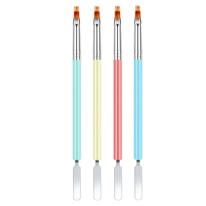 Single Manicure Double Head Phototherapy Pen Multi-Functional Nail Extension Glue Embossing Stick Liner Hair Manicure Brush Pen