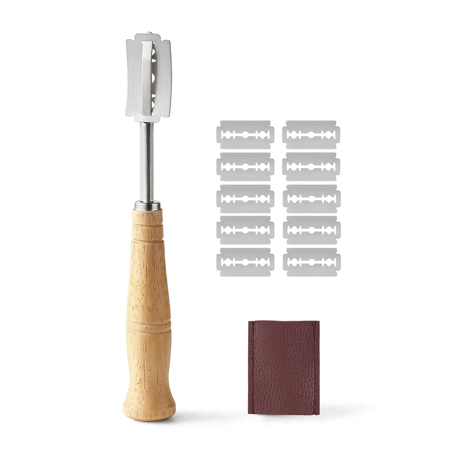 Stainless Steel Bread Lame Scorer Dough Scoring Tool with 10 Razor Blades
