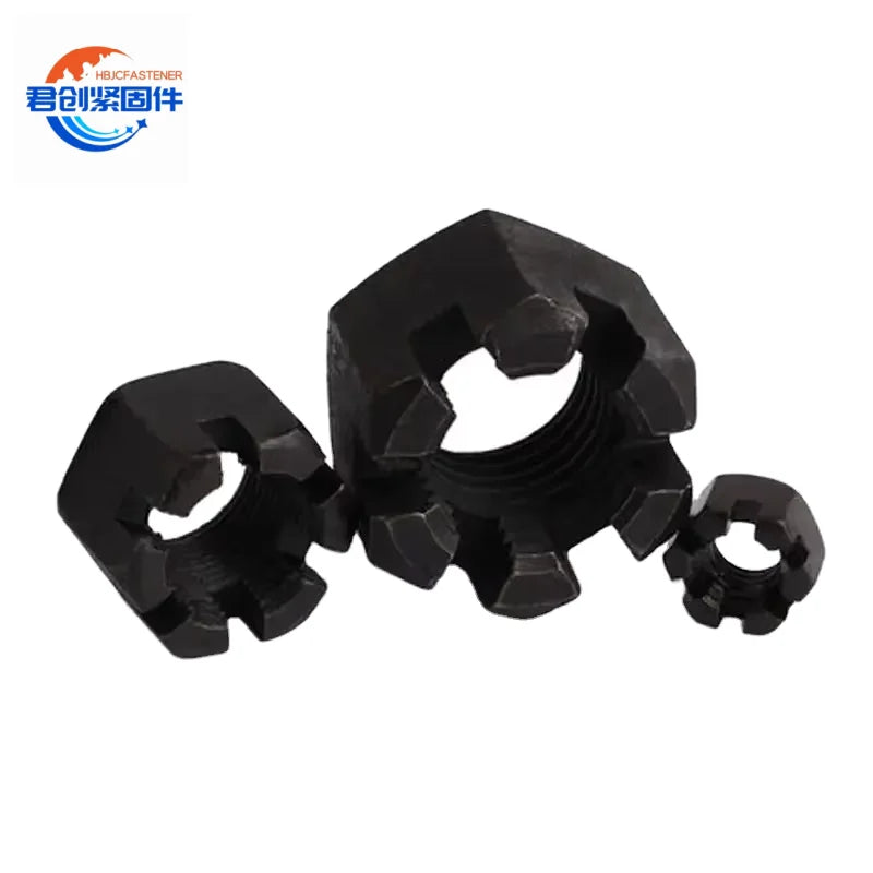 Wholesale Din935 Steel Hexagonal Slotted Nuts Carbon Steel Zinc Galvanized Castle Nut