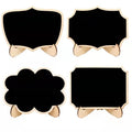 Small Chalkboard Labels with Easel Stand Wooden Mini Chalkboard Signs for Food Wedding Table Numbers
