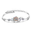 Hot Sale Rose Design Gra Certified Luxury Vvs D Coloured S925 Silver 1.4ct Moissanite Bracelet Adjustable Women