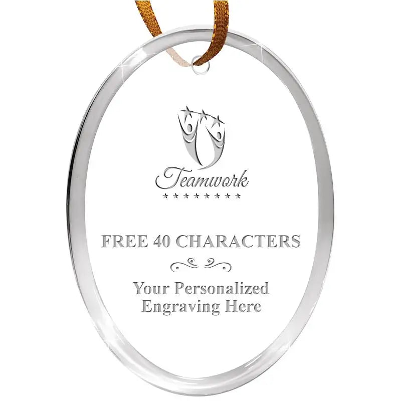 Custom logo Engraving Blank Round Crystal Christmas Ornaments Custom Laser Engraving 3d Logo for Christmas Tree Decoration