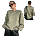 Wholesale Custom Logo Women's  Sweatshirts Streetwear Blank Crewneck Sweatshirt for Woman
