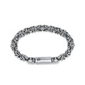 Factory Direct Supply 12mm Men's Bracelet Stainless Steel Double Row Magnetic Bracelet Silver Fashion Titanium Steel Bracelet