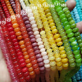 Yuma Especially Curated Bright Mixed Multi Gemstone Quartz Rondelle Disc Beads 8*5mm Mixed Glowy Colours Rainbow Smooth Beads