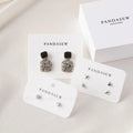 PandaSew Custom Logo White Cardboard Paper Jewelry Packaging Box with Jewelry Display Card