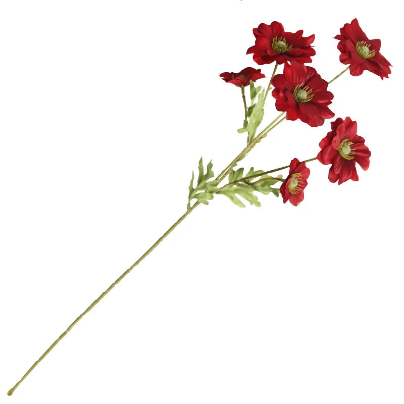 Artificial Real Touch 6 Heads Daisy Flowers Chrysanthemum for Home Decoration