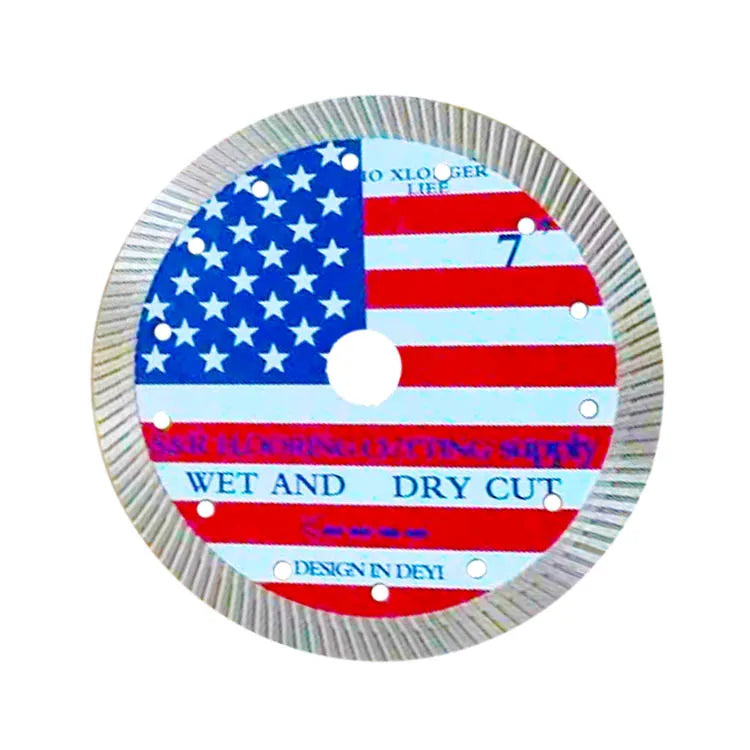 115mm Deyi 115-180mm Hot Pressed Super Thin Turbo Cutting Disc Diamond Turbo Saw Blade for Granite Ceramic Tile Marble