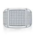 Luxury Hiphop Jewelry 925 Sterling Silver Plated White Gold Eternity VVS Diamonds Moissanite Ring for Men
