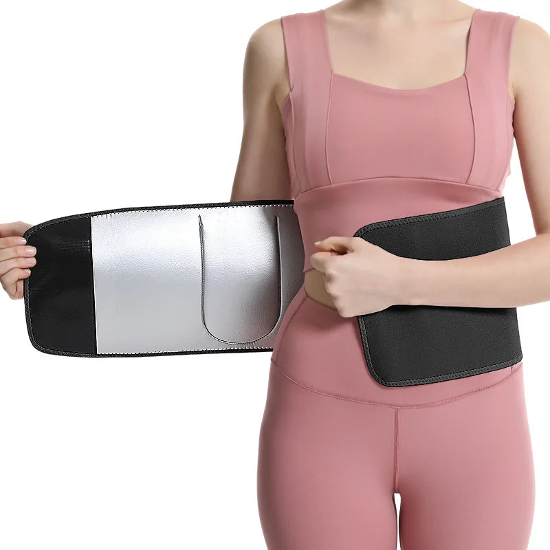 Aolikes Waist Trimmer for Women and Men Sweat Band Waist Trainer for High-Intensity Training & Workout With Pockets