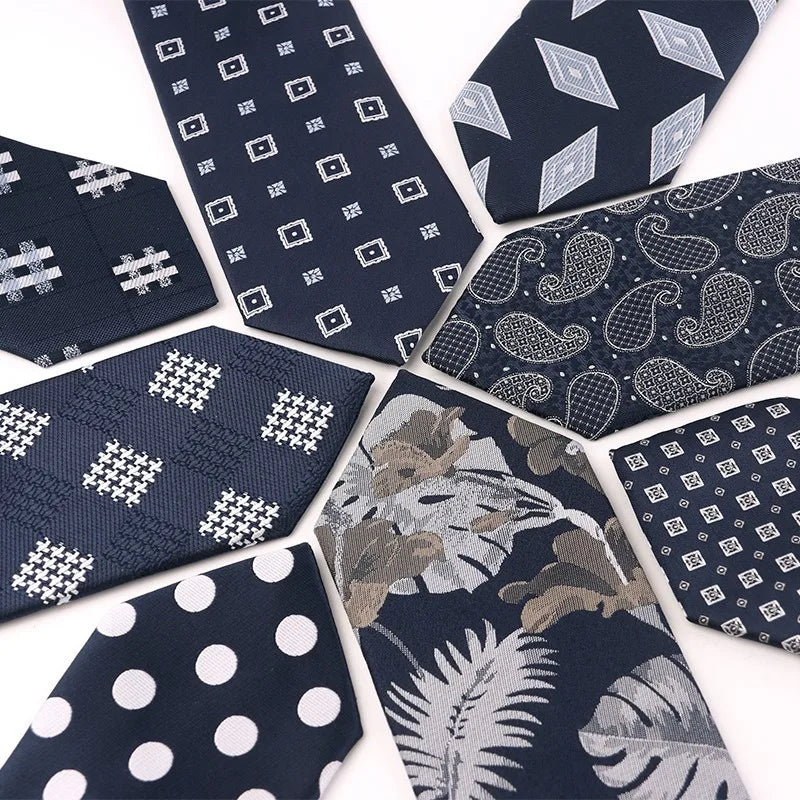 OEM ODM Custom Men Jacquard Polyester Floral Embroidered Classic 7.5cm Necktie Formal Tie Solid Paisley Neckties for Wedding