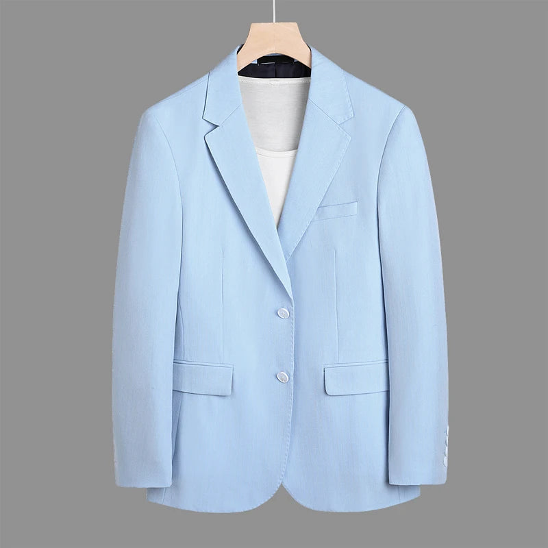 2024 New Joker Solid Color Plus Size Men's Suit Jacket Business Leisure Slim Single Suit Coat