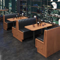 American Bar Style Restaurant Set Booth Restaurant Tables and Chairs Set Bar Furniture Bar Stool Set Chairs Wood Modern Solid