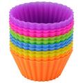 Cheaper Colorful Dishwasher Safe Reusable Cup Cake Liners Standard Size Silicone Muffin Cups Silicone Cake Molds for Baking