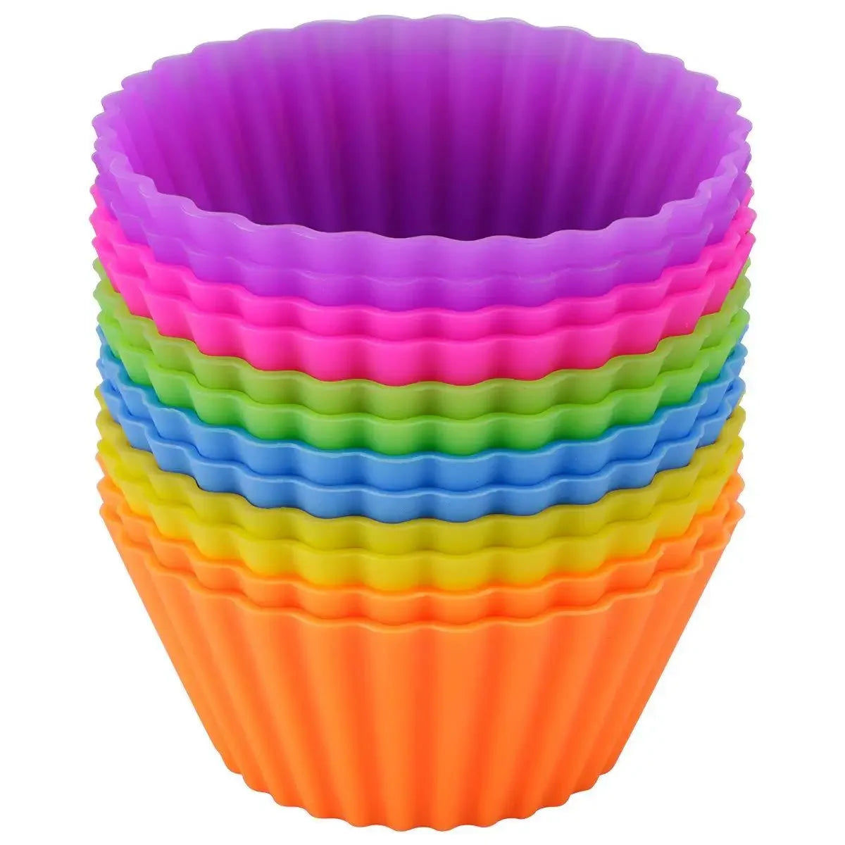 Cheaper Colorful Dishwasher Safe Reusable Cup Cake Liners Standard Size Silicone Muffin Cups Silicone Cake Molds for Baking