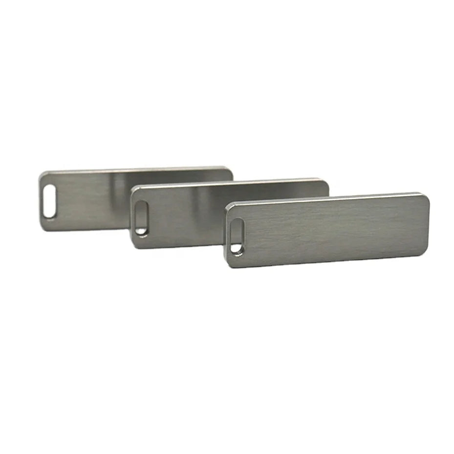 Customized Engraving Shape Rectangle Plate Pet Name Tag Titanium Dog Tag