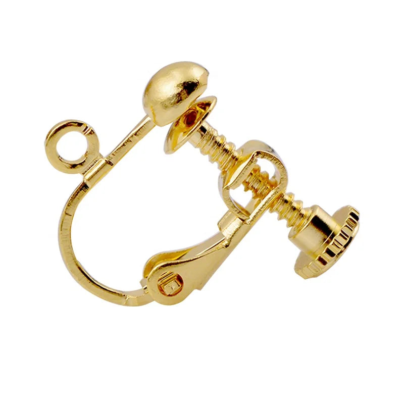 Clip-On Earrings Converter Components Non-Pierced Ear Jewelry Findings for Non-Pierced Earrings