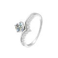 Fashion Jewelry Rings  Brilliant Cut Halo Diamond Moissanite Engagement Rings 925 Sterling Silver for Women
