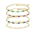 Fashion Jewelry French Style S925 Sterling Silver Casual Square Zircon Bracelet Women Vintage Silver Chain Bracelet Wholesale