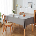 Dark Gray Plain Tablecloth Rectangle Square Round Woven Custom Table Cloth Restaurant Hotel Custom Dining Table Cover