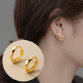 Wholesale 925 Sterling Silver Geometric Hoop Earrings Fashionable European Party Jewelry Gold Plating for Women for Weddings