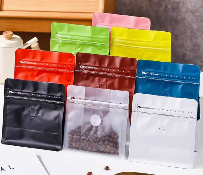 Free Sample Stand up Zipper Packaging Food Stand up Pouch Brown Bag Kraft Paper Bag with clear Window