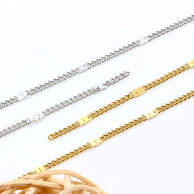New Trend 18K Gold Plated Thin Chain for Making Bracelets Necklace Stainless Steel Chains for DIY Valentine Gift