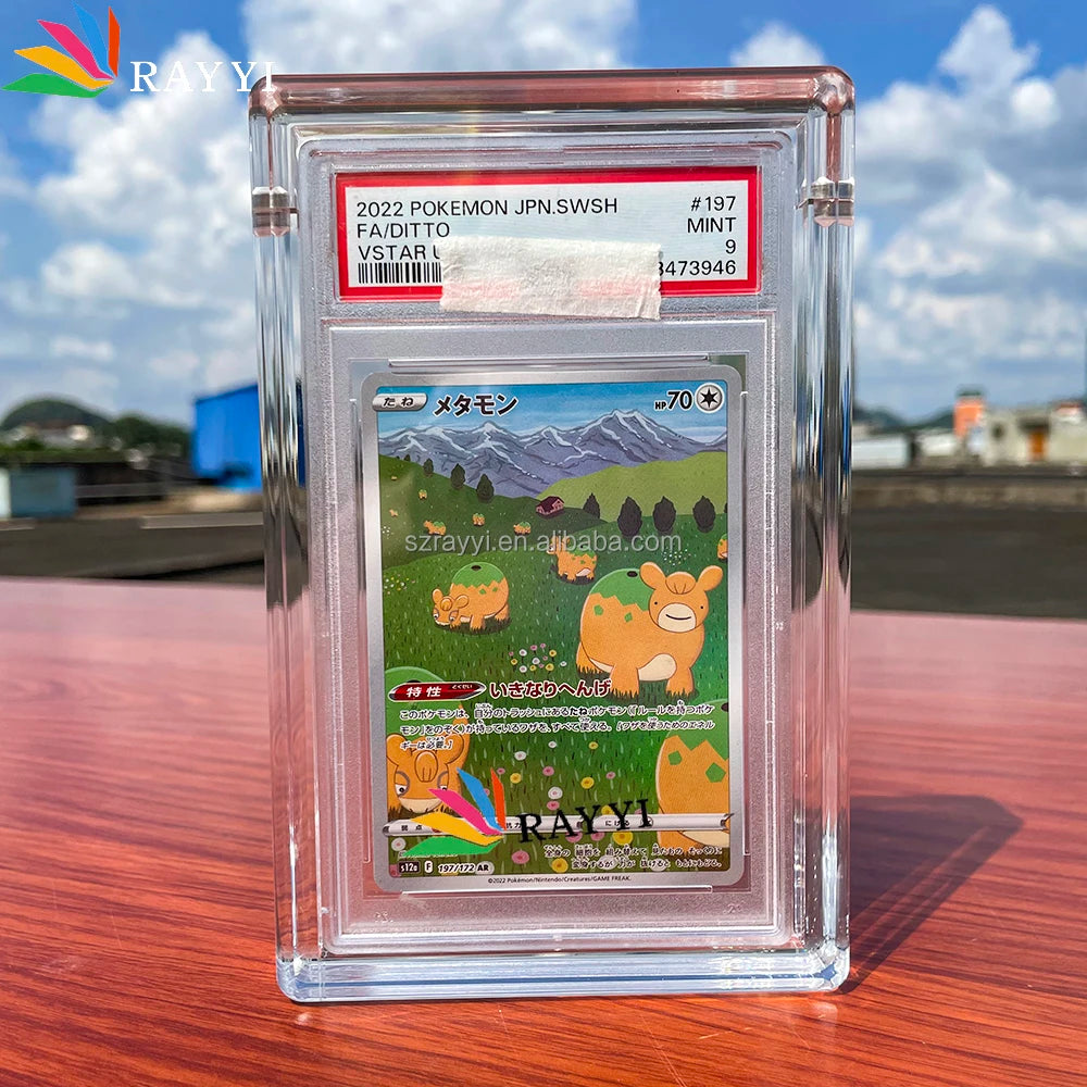 RAY YI Clear Magnetic Acrylic PSAed Graded Card Display Case for BGS SGC CGC Grading Card Slab Protector case