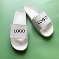 2025 No MOQ Requirement Soft Anti-slippery PVC Slides slippers with Different Logos and Different Colors for Men and Women