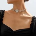 Baroque Luxury Claw Chain with Full Drills Elegant Neck Chain Romantic Sweetheart Evening Necklace Choker