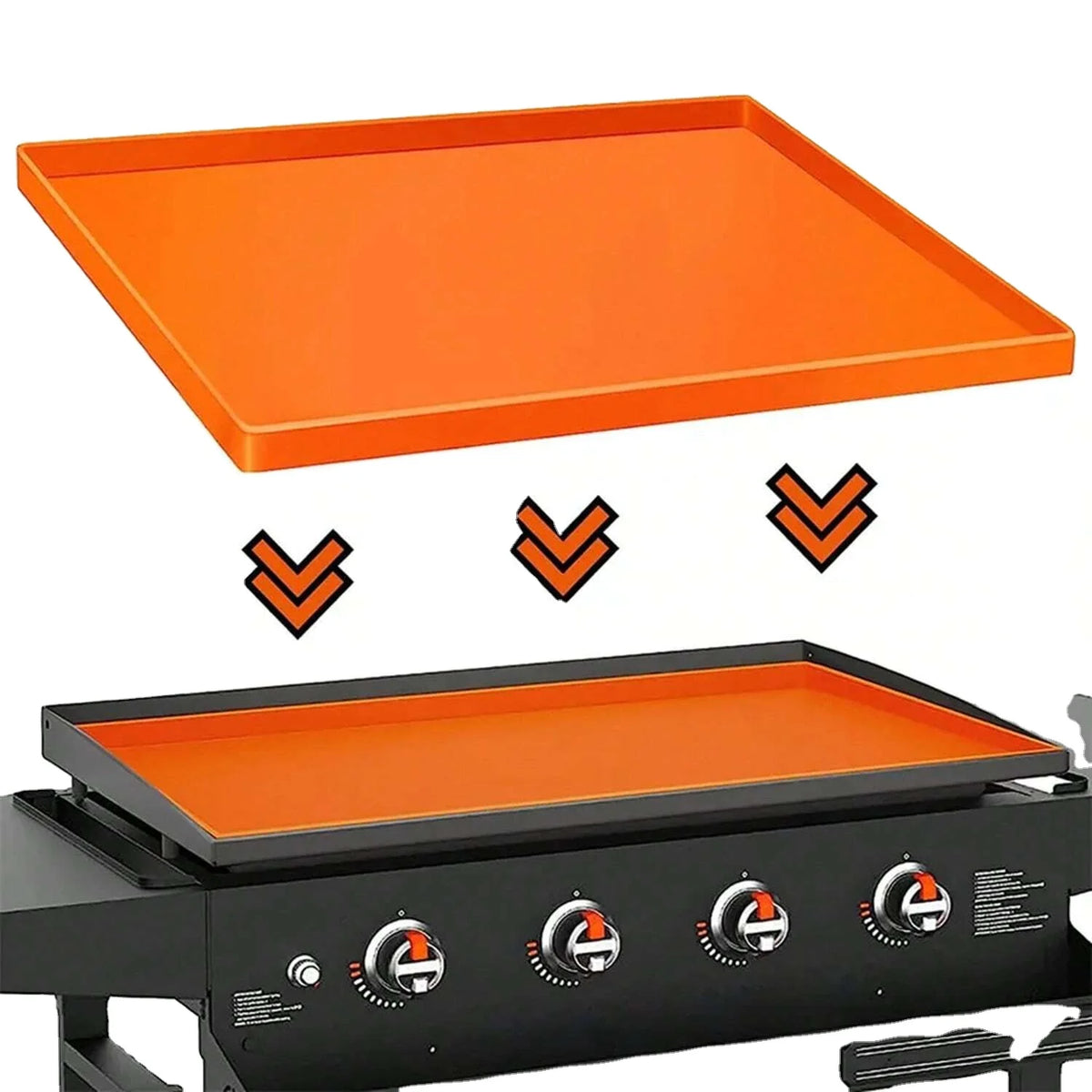 Heat Temperature Resistant Non Slip Food Grade Silicone Oil-proof Water-proof Mat Friendly Griddle Buddy