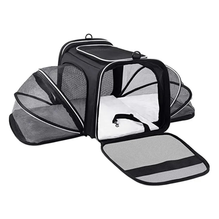 Safe Easy Expandable Foldable Portable Washable Soft-Sided Small Dog Pet Travel Carrier Bagbag Walking Carrier Pet