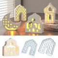 DM1139 DIY Hollow House Lampshade Mold Middle Eastern Decor Moon Shape Cement Gypsum Silicone Ornament Molds Lent Festival MegaBDM