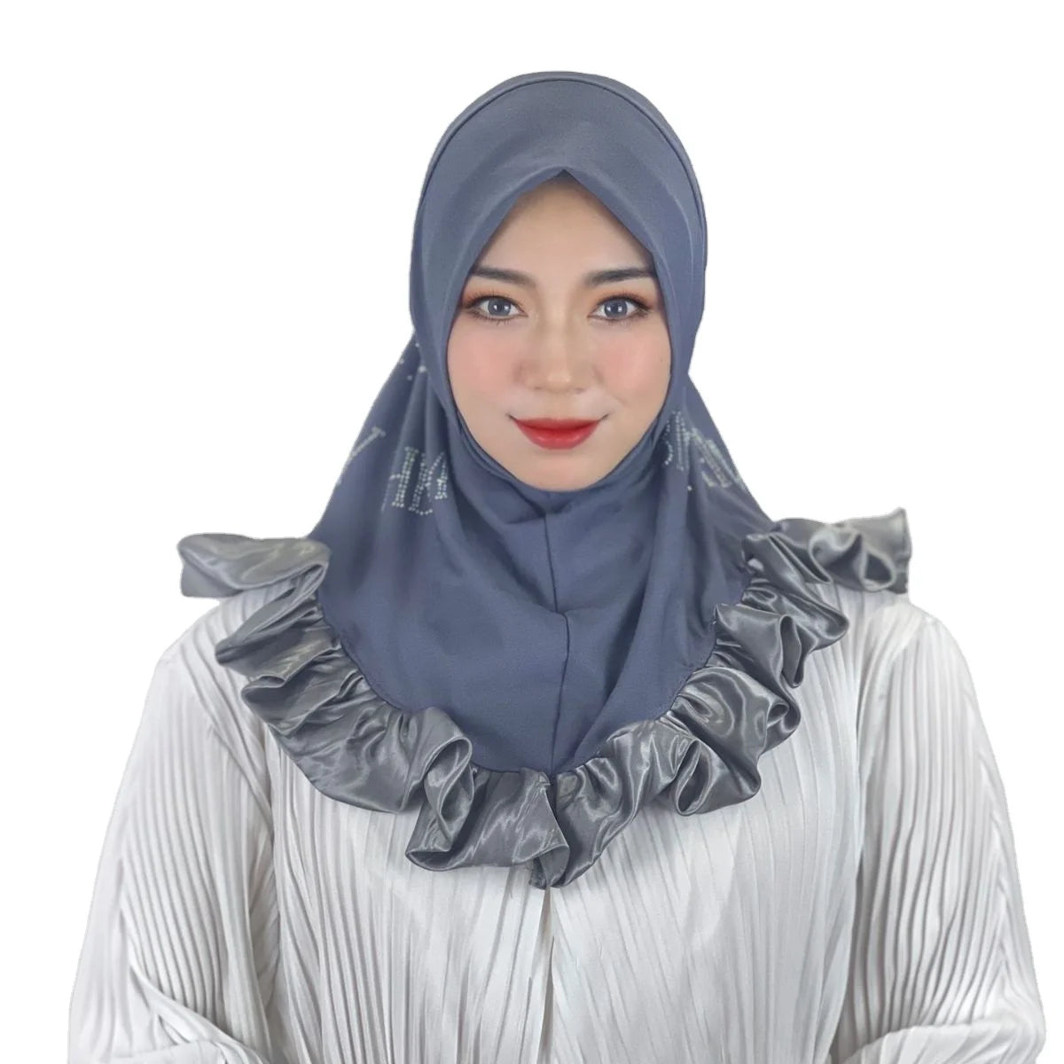 Unique Modish Kuwaiti Malaysian Crinkle Chiffon Special Design Curing Glitter Hijab Turqu Scarf Jersey
