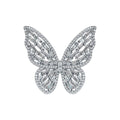 Fashion Korean 925 Sterling Silver Zirconium Diamond Engagement butterfly Finger Ring
