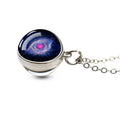 Planet Jewelry Women's Double Sided Ball Pendant Necklace Luminous Crystal Nebula Fashionable Originality for Weddings
