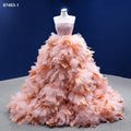 Jancember RSM67463-1 Pink Princess Bridal Ruffle Ball Gown Bridal  Wedding Dress
