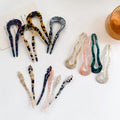 Chignon Updo Bun Style Leopard Tortoiseshell Hair Pin Fork Accessories Wavy French Cellulose Acetate U-shaped Hair Chop Sticks