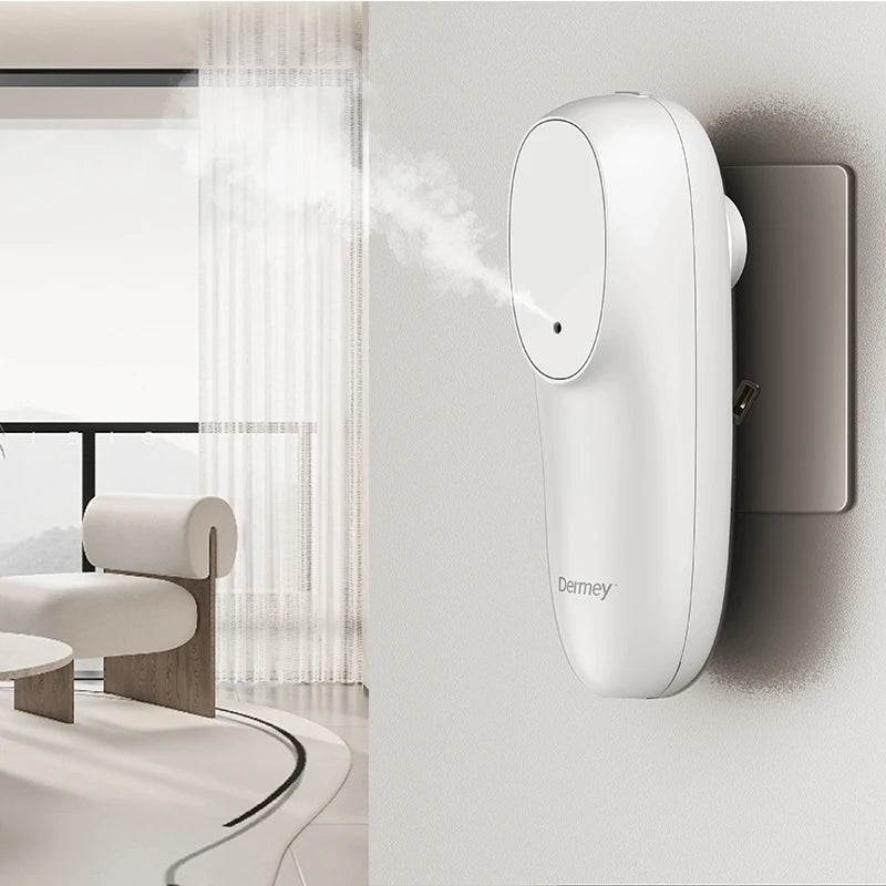 Dermey Electric Wall-Mount Aromatherapy Diffuser Home Scent Fragrance Spray Machine US Plug for Household Use