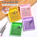 6pcs/set Electric Machine Cutters Tool Carbide Nail Bits Set Professional Ceramic Tungsten Nail Drill Bits