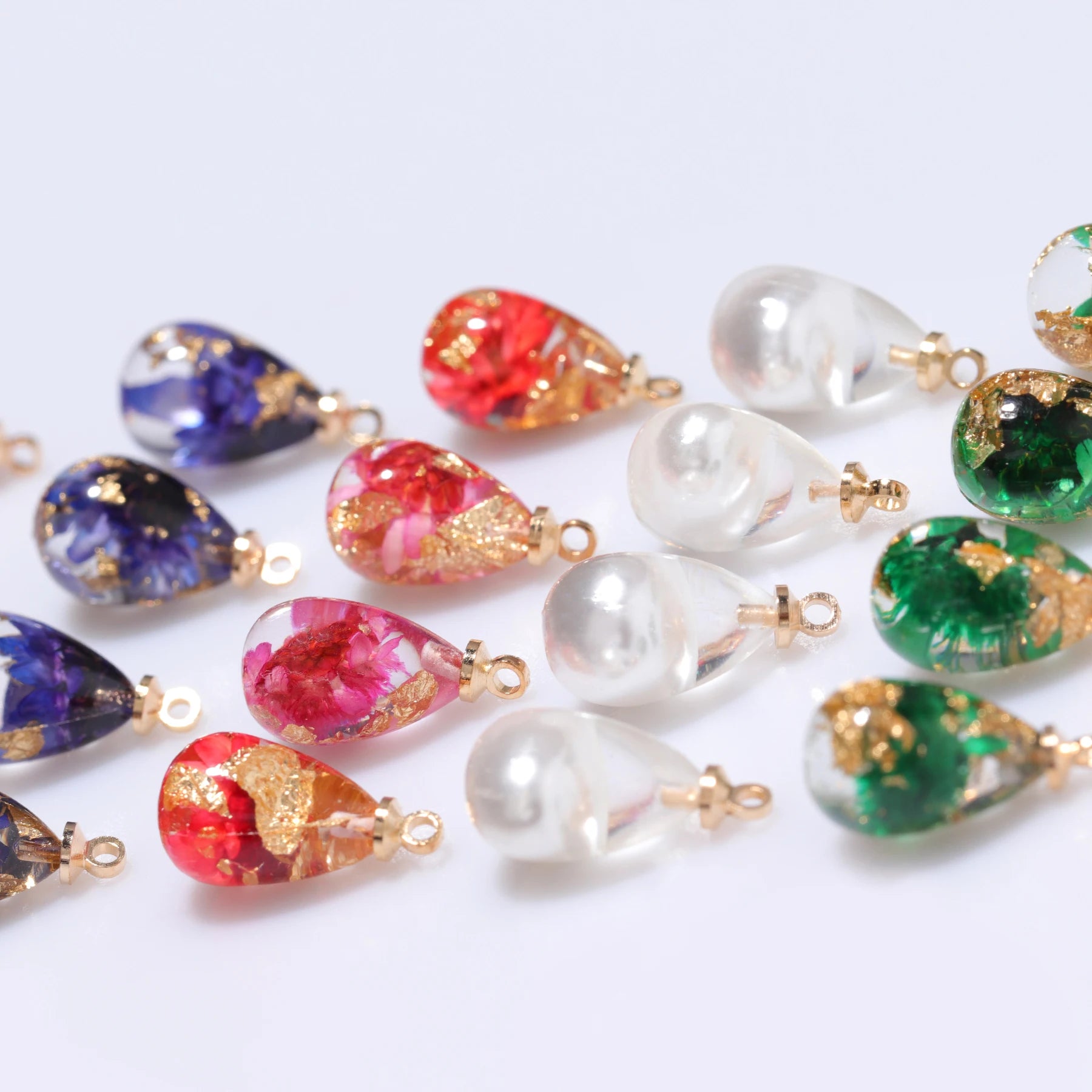 M345  Wholesale Jewelry Accessorieshandmade Flower Charms Diy Earrings Making Findings6pcs/lot