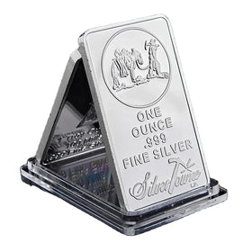 American Explorer Silver Bar 1OZ 999 Refined Silver Plating Commemorative Coin Custom Logo Letterpress Printing Collectible