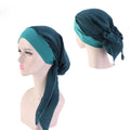 European and American Wholesale Bonnet Solid Color Imitation Silk Turban Hat Solid Color Imitation Silk Turban Hat