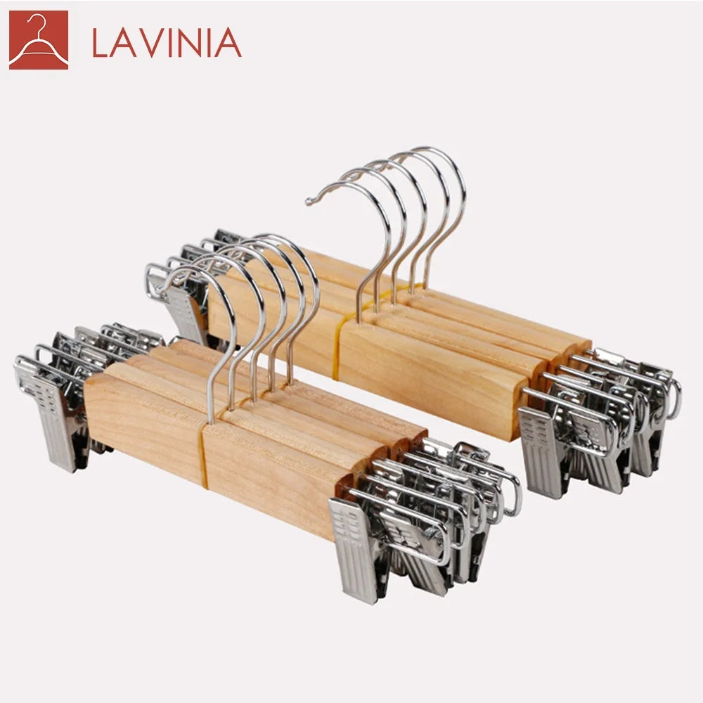 Wooden Trouser Hanger Rack Natural Color Wooden Pants Hanger
