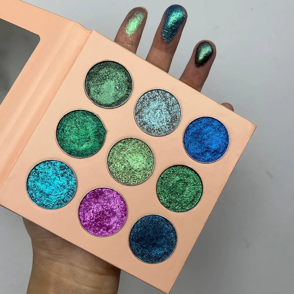 Wholesale Pressed Glitter Makeup Waterproof High Pigment Cream Vegan Eyeshadow Private Label