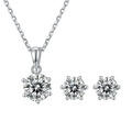 Professional Supplier Melee Engagement 10k Gold Moissanite Bracelet Necklace Earrings Studded Jewelry Set for Unique Design