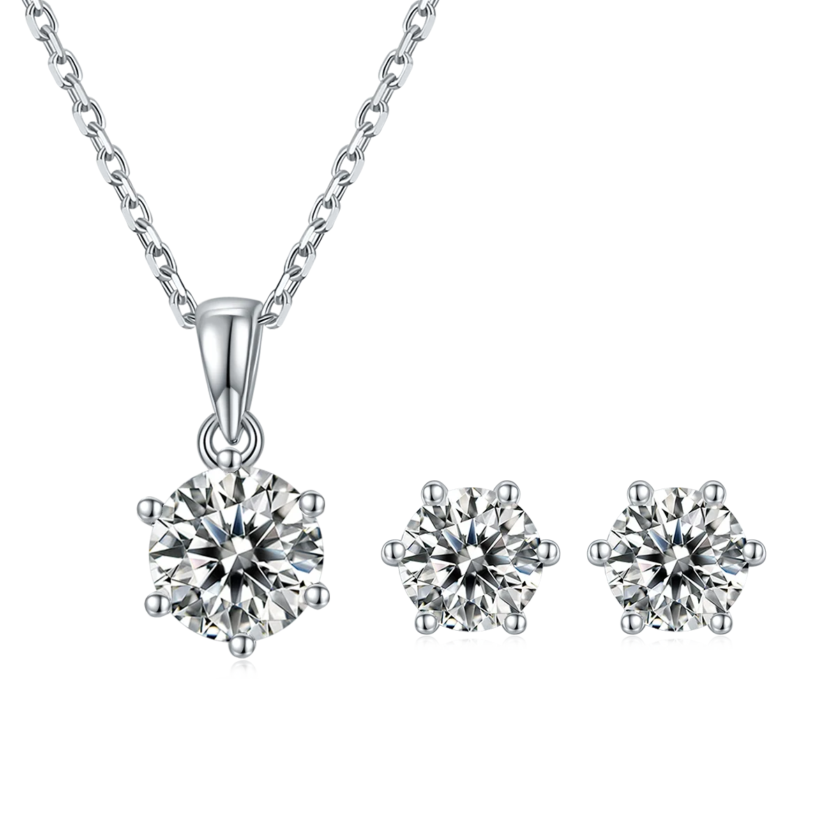 Professional Supplier Melee Engagement 10k Gold Moissanite Bracelet Necklace Earrings Studded Jewelry Set for Unique Design
