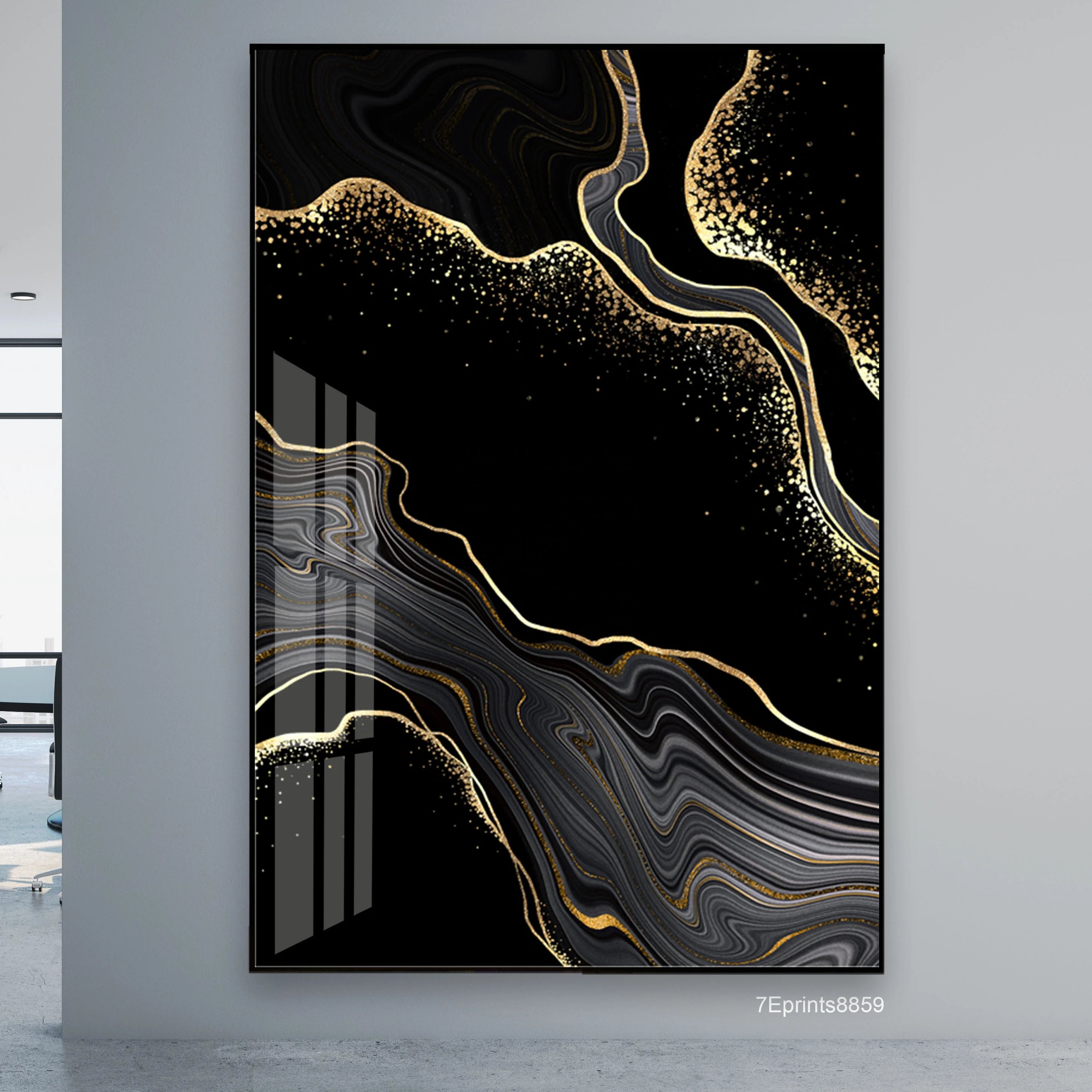 Wall Painting for Living Room Wall Modern Painting Crystal Porcelain Painting Abstract Hotel Artwork Wall Art Acrylic Printing