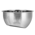 Hot Selling Stainless Steel Rice Washing Bowl Colander and Kitchen Strainer With Side Drainers